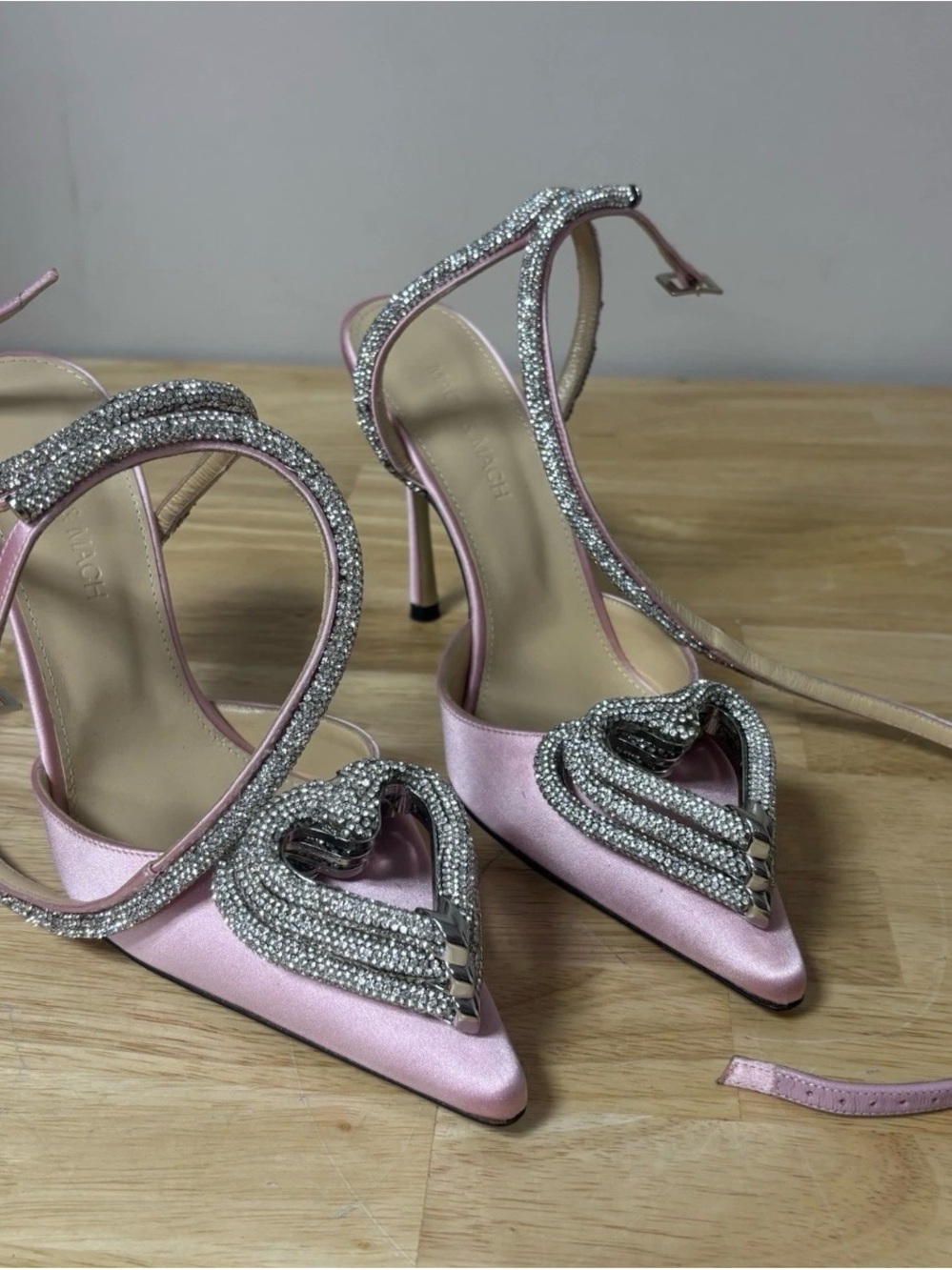 Mach Mach Women's Triple Heart  PVC Heels Pumps Size 38.5